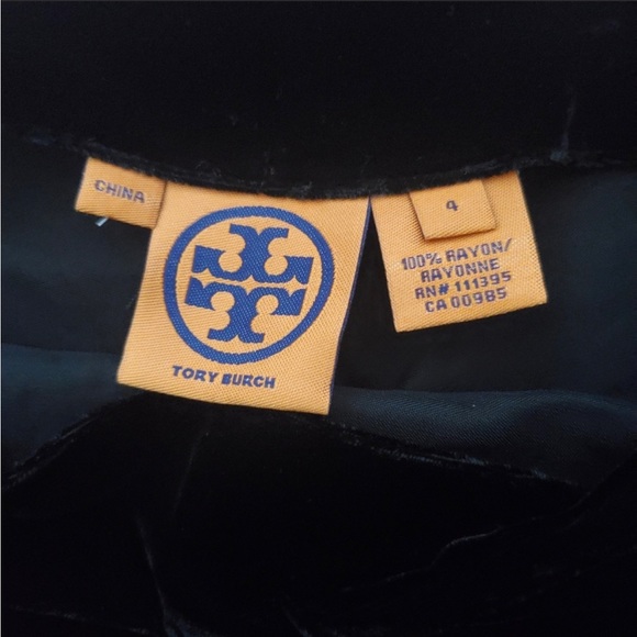 Tory Burch Velvet wide leg pants, NWOT, Size 4 - Picture 2 of 4